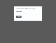 Tablet Screenshot of kansasballet.com